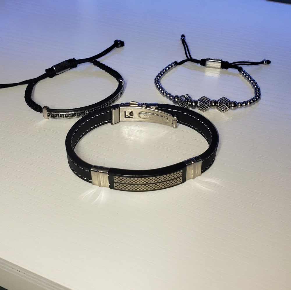 Set Of 3 Men's Bracelets